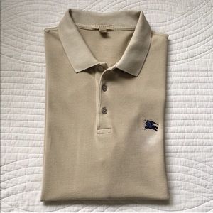 Burberry Brit Polo Shirt Sand Tan Large